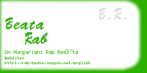 beata rab business card